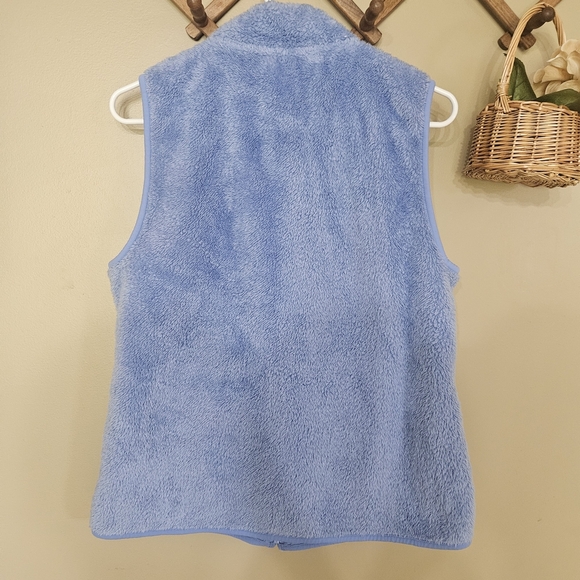 Croft & Barrow Light Blue Fleece Vest Womens Medium Sleeveless Fall Layering - Picture 7 of 8